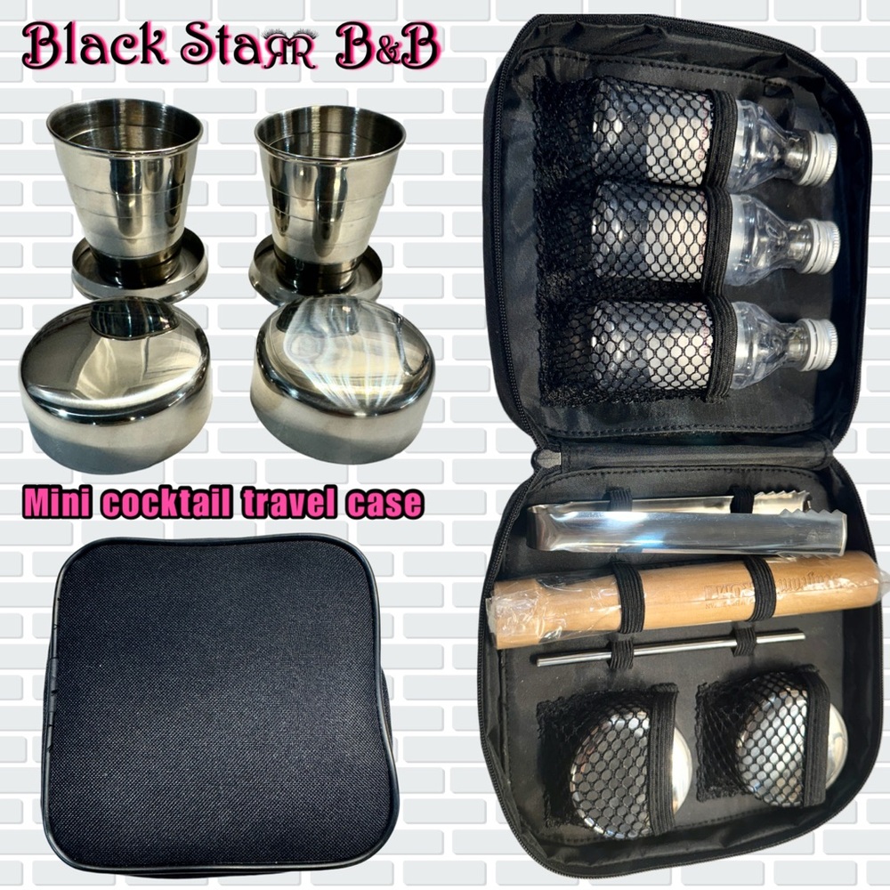 🍸Black Mini Cocktail Travel Case